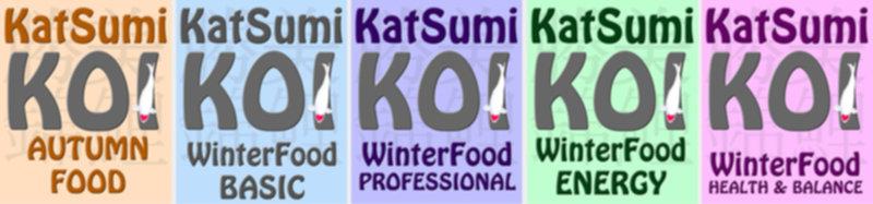 Katsumi Koifuttersorten - ebenfalls fünf Hauptfuttersorten an der Zahl - für die kalte Jahreszeit, zur sparsamen Fütterung der Koi bei niedrigen Wassertemperaturen.