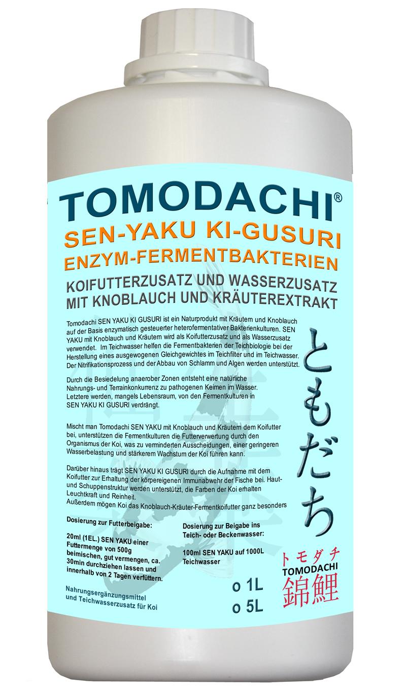 Die aktiven Milchsäurebakterien in Tomodachi Sen Yaku unterstützen die körpereigene Immunabwehr der Koi. Knoblauch und Kräuter halten Parasiten fern.