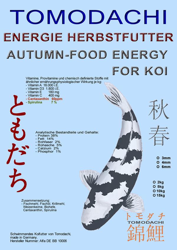 Hochenergiereiches Herbstfutter für Koi, schafft Energiereserven für die kalte Jahreszeit, damit unsere Koi gesund durch den Winter kommen.