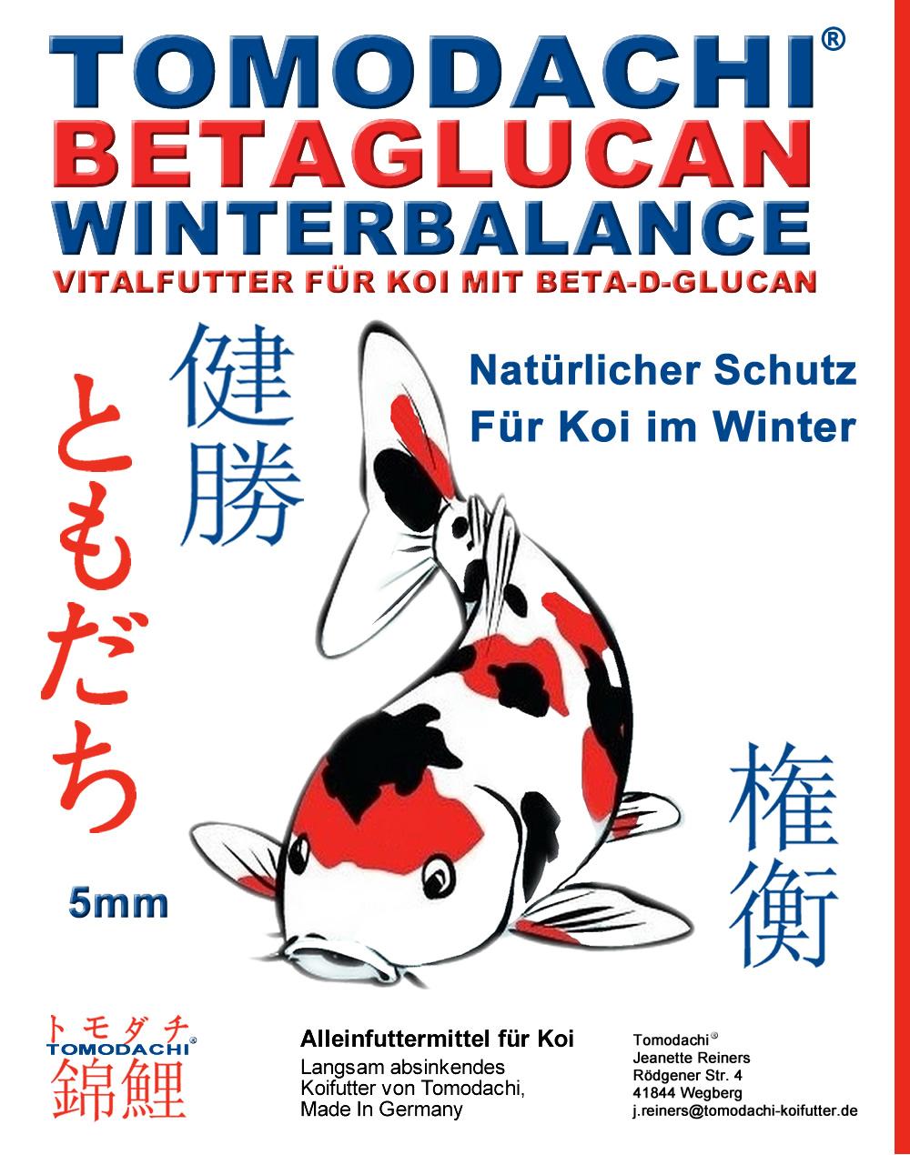 Tomodachi Winterbalance - Betaglucan Sinkfutter für Koi - Immunfitness für unsere Koi im Winter.