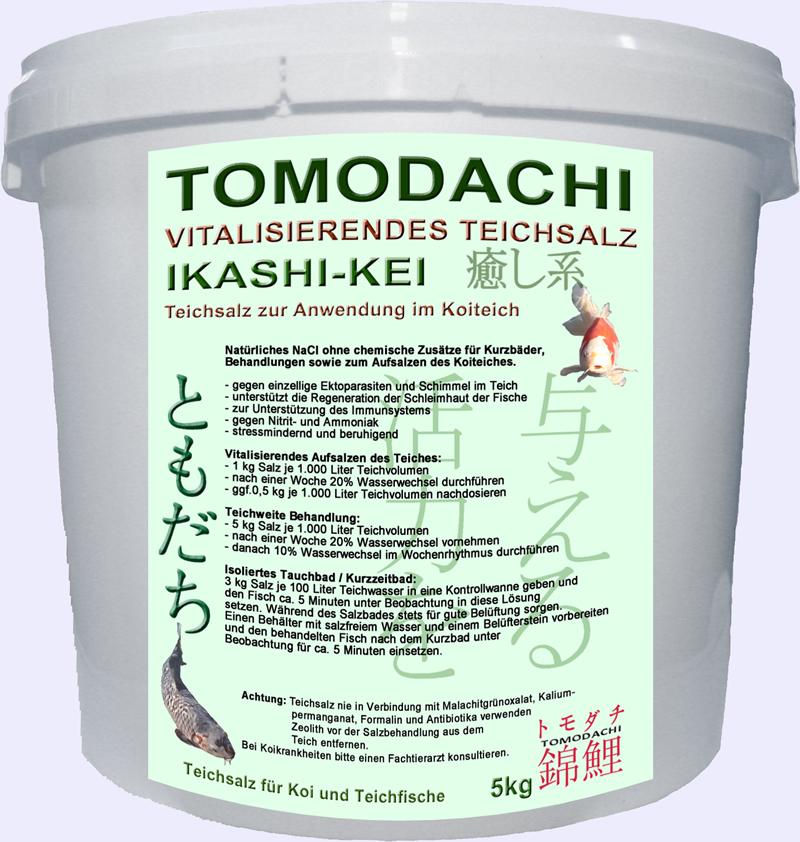 Tomodachi Vitalisierendes Teichsalz wirkt unterstützend gegen einzellige Ektoparasiten, vitalisierend und regenerierend auf den Organismus der Koi.